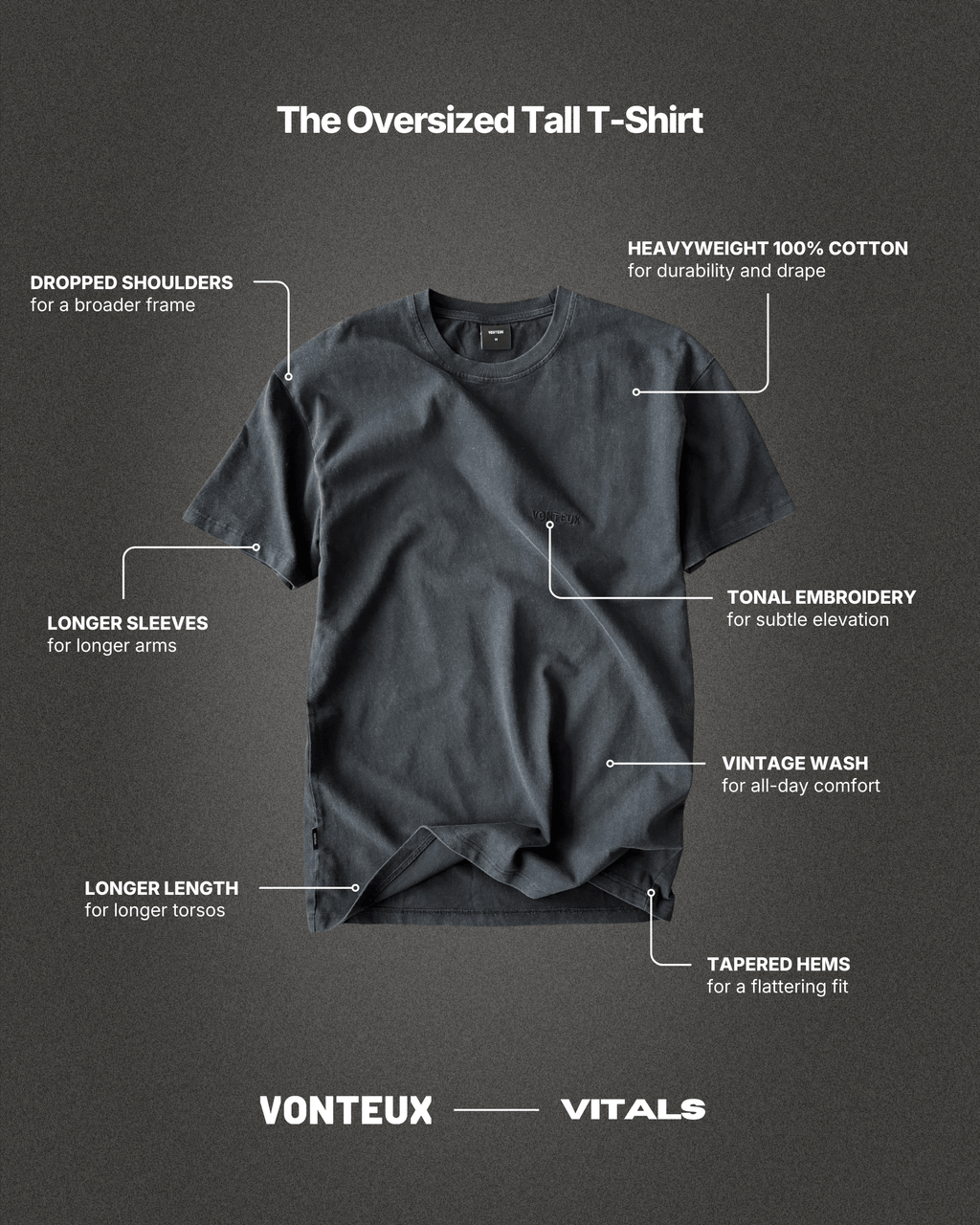 VITALS Heavyweight Oversized Tall T-Shirt