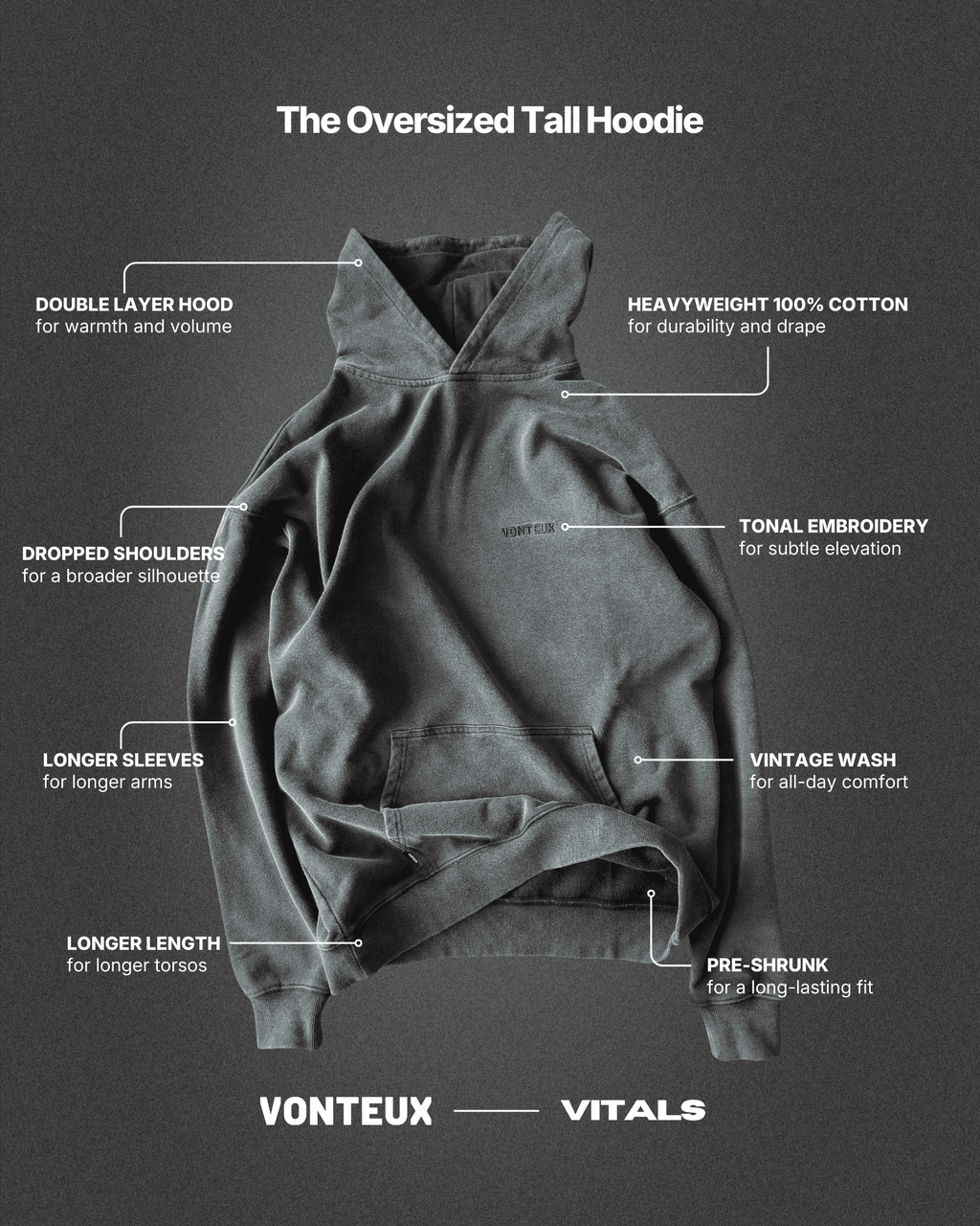 VITALS Heavyweight Oversized Tall Hoodie