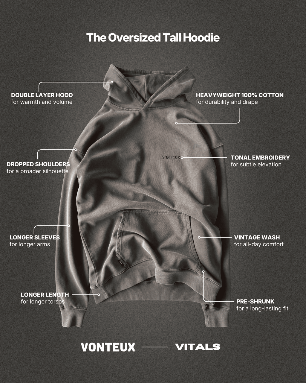 VITALS Heavyweight Oversized Tall Hoodie